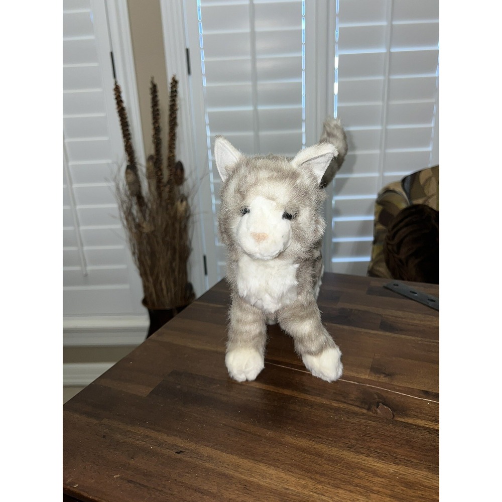 Bass Pro Shops Douglas Toys 10" Plush Tabby Cat Kitten Grey Stuffed  Realistic‎